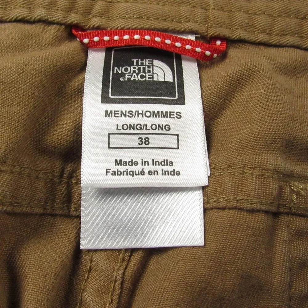The North Face Mens Brown Khaki Cotton Canvas Cargo Shorts‎ Size 38 Long Utility